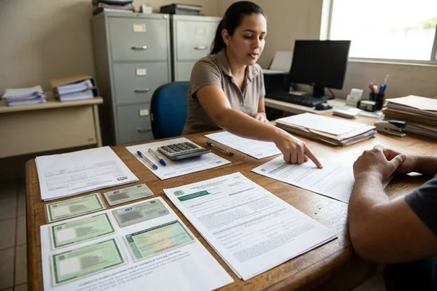 Documentos organizados para transferência de veículos em Itaituba.